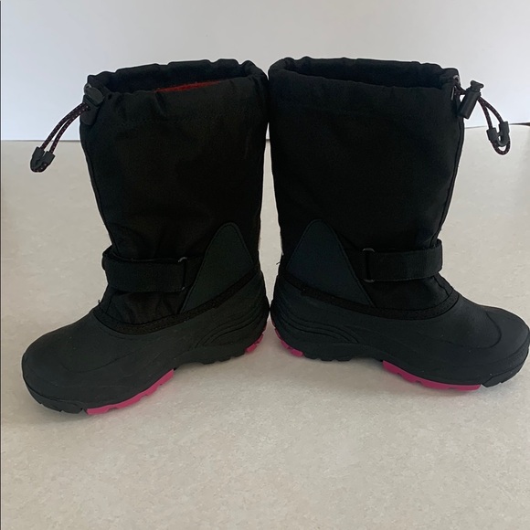 Kamik Kids Black and Pink Snow Boots - Picture 2 of 8